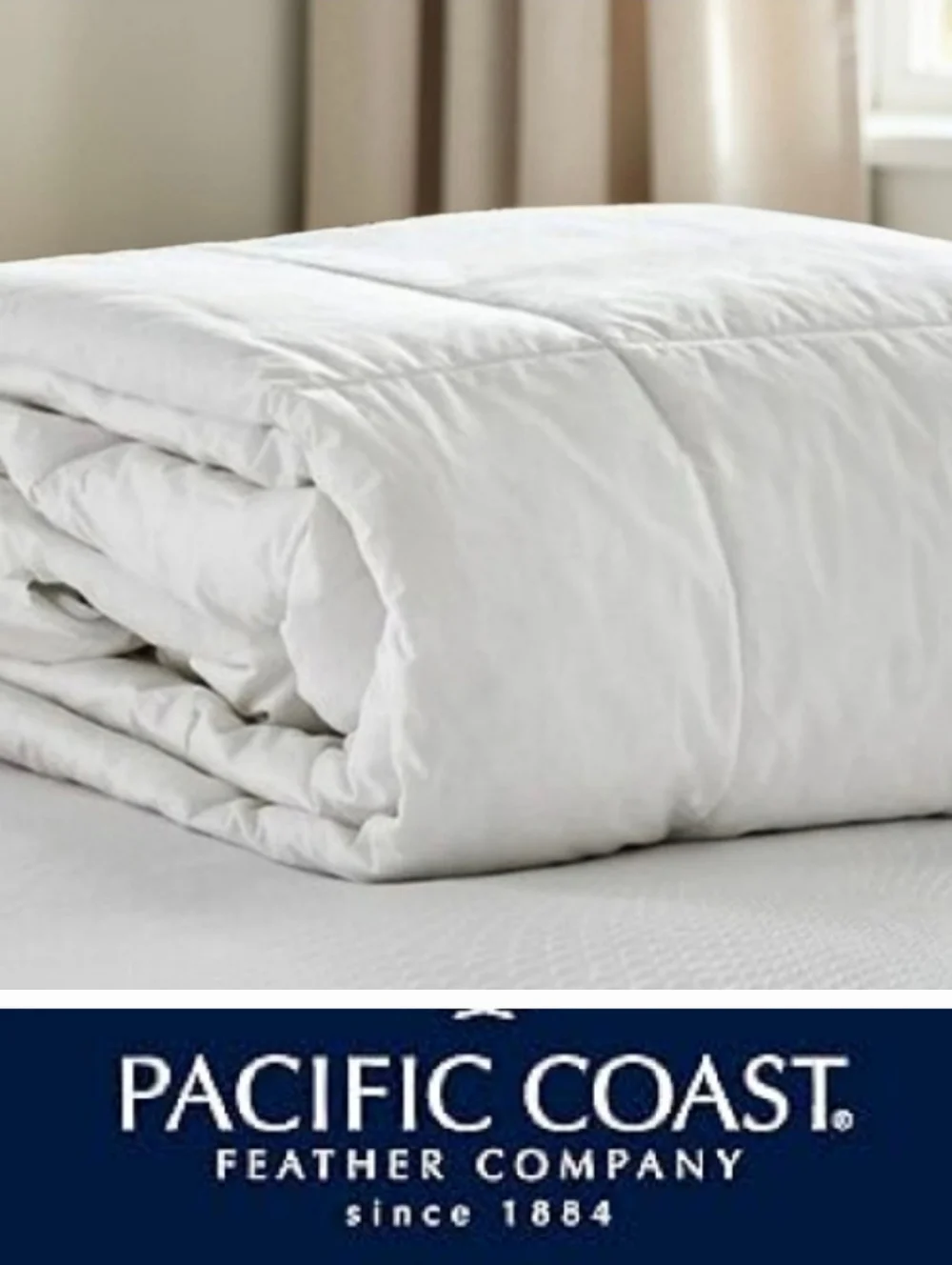 NEW Pacific Coast Feather Company King Down Comforter/Duvet Hotel-Style Bedding.